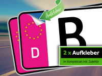 Kennzeichen Nummernschild Aufkleber, EU Feld inkl....