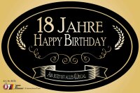 „18 Jahre - Happy Birthday“ Aufkleber...