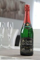 „60 Jahre - Happy Birthday“ Aufkleber Sektflasche Weinflasche selbstklebend