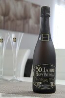 „40 Jahre - Happy Birthday“ Aufkleber Sektflasche Weinflasche selbstklebend