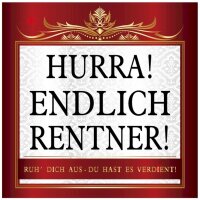 Aufkleber "Endlich Rentner"