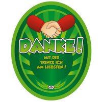 Bier-Etikett "Danke", 2-tlg.