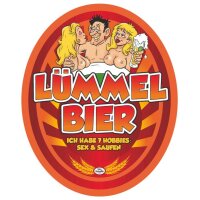 Bier-Etikett "Lümmel-Bier", 2-tlg.