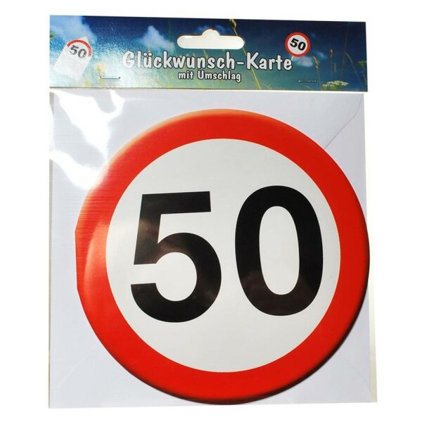 Glückwunsch-Karte "50" mit Umschlag