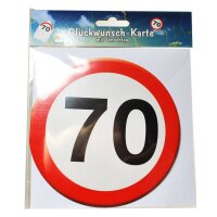 Glückwunsch-Karte "70" mit Umschlag