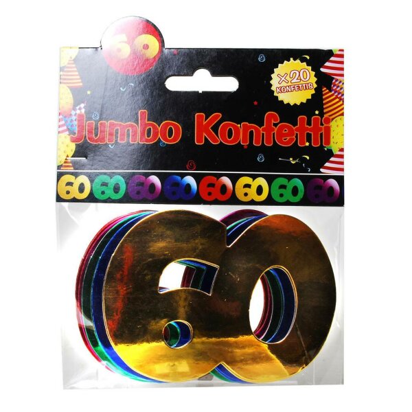 Jumbo Konfetti "60", bunt