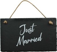 Schiefertafel Motiv "Just Married"
