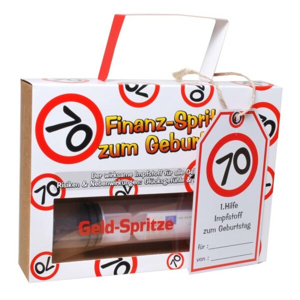 Geld-Spritze zum 70. Geburtstag