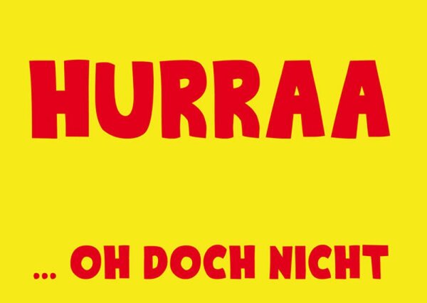 Postkarte "HURRAA"