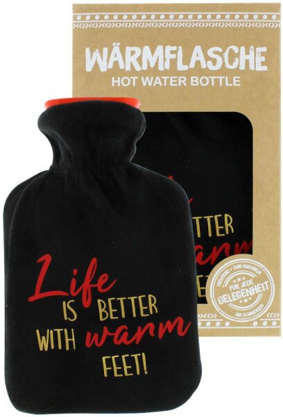 Wärmflasche "Life Is Better With Warm Feet"