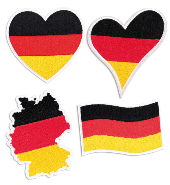 Bügelbild Deutschland-Fan sort. Designs