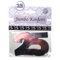 Jumbo Konfetti "25", silber