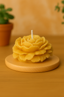 Rosenkerze  aus 100% natürlichem Bienenwachs