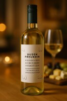 Weinflaschen-Aufkleber „Busenfreundin“ – Lustiges Geschenk für die beste Freundin