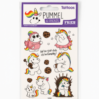 FRIES Pummel Einhorn Tattoos Kindertattoo 1 Bogen...