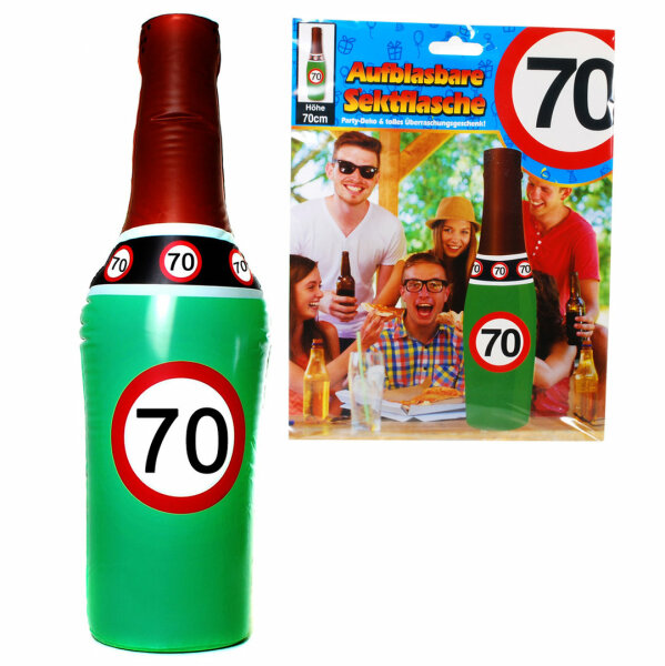 Aufblasbare Sektflasche „70“